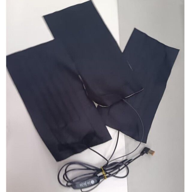Custom Heating Pad 30X15cm 3pads in One 12V Cloth Heater dengan USB Switch Controller untuk Heating Chair
