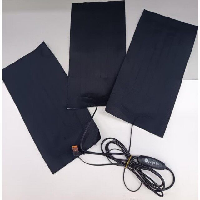 Custom Heating Pad 30X15cm 3pads in One 12V Cloth Heater dengan USB Switch Controller untuk Heating Chair